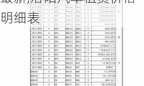 洛阳汽车租赁公司价格表查询_洛阳的汽车租赁公司电话号码