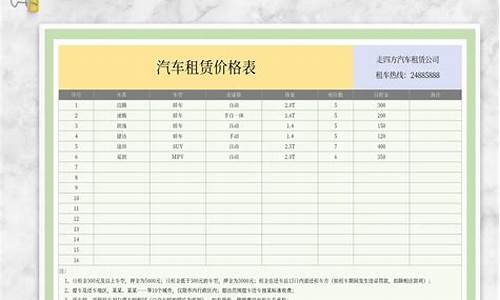 黄山区汽车租赁公司_黄山汽车租赁价格表